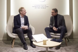 Κ. Μητσοτάκης: Συνάντηση με τον πρόεδρο της Microsoft