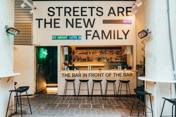 BAR IN FRONT OF THE BAR