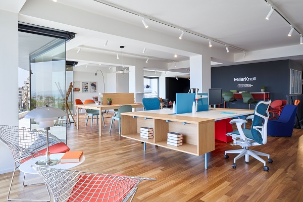 Άποψη του νέου showroom της MillerKnoll
