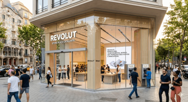 Revolut: Ετοιμάζει το πρώτο της φυσικό κατάστημα στη Βαρκελώνη