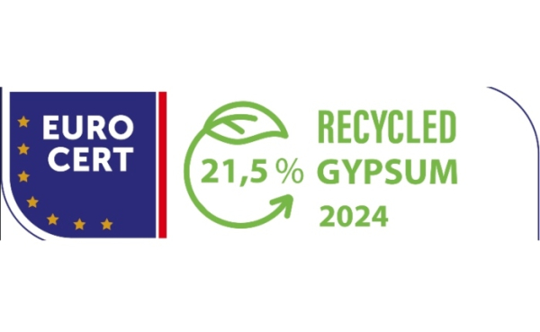 EUROCERT: Πιστοποίηση ποσοστού ανακυκλωμένου γύψου σε προϊόντα της SAINT-GOBAIN HELLAS