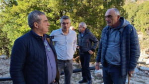 Αυτοψία του Υπουργού Υποδομών και Μεταφορών Χρίστου Δήμα στις πληγείσες από την κακοκαιρία περιοχές των Τζουμέρκων