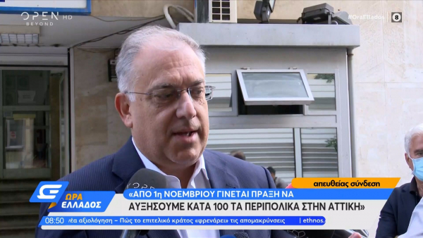 Θεοδωρικάκος: Ακόμη 100 περιπολικά τις νύχτες στην Αθήνα (vid)