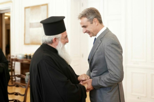 Συνάντηση του Κ. Μητσοτάκη με αντιπροσωπεία της Εκκλησίας της Κρήτης