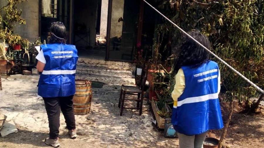 Αυτοψίες στην Πεντέλη: 39 σπίτια κρίθηκαν επικίνδυνα και 45 προσωρινά ακατάλληλα