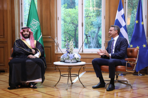 Συνάντηση Μητσοτάκη - Μπιν Σαλμάν