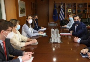 Κ. Σκρέκας: Συναντήθηκε με την Αναπ. Πρωθυπουργό και Υπουργό Εξωτερικών του Βελγίου, Sophie Wilmès