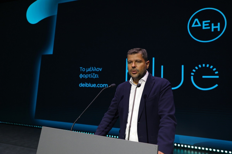 Ο διευθύνων σύμβουλος της ΔΕΗ Γιώργος Στάσσης κατά την παρουσίαση της «ΔΕΗ Blue» την Πέμπτη 1/7.