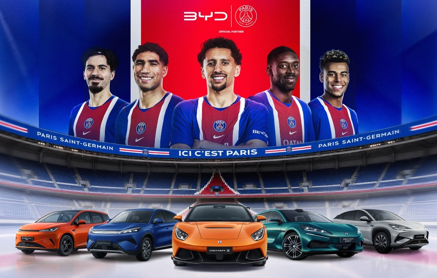 Ο Όμιλος BYD επίσημος Automotive Partner της Paris Saint-Germain