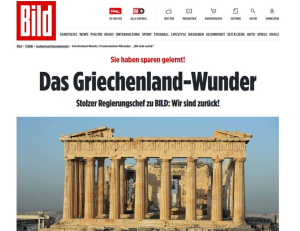 Bild: Το ελληνικό γαλανόλευκο θαύμα - Μητσοτάκης: «Είμαστε η θετική ιστορία στην ευρωζώνη»