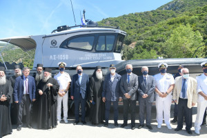 Άγιο Όρος: Τελετή παράδοσης του σκάφους που δώρισε η Ένωση Εφοπλιστών στο λιμενικό του Αγίου Όρους
