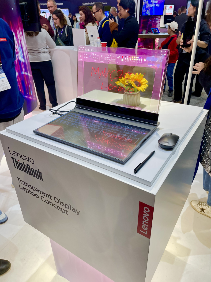 Lenovo: Παρουσίασε το Lenovo ThinkBook Transparent Display Laptop στην MWC 2024
