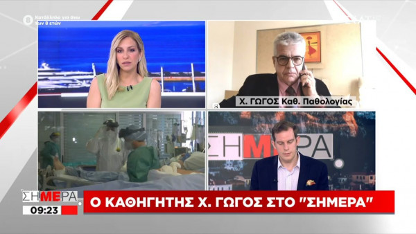 Γώγος: Μόλις το 5% όσων νοσηλεύονται για κορονοϊό έχουν εμβολιαστεί (vid)