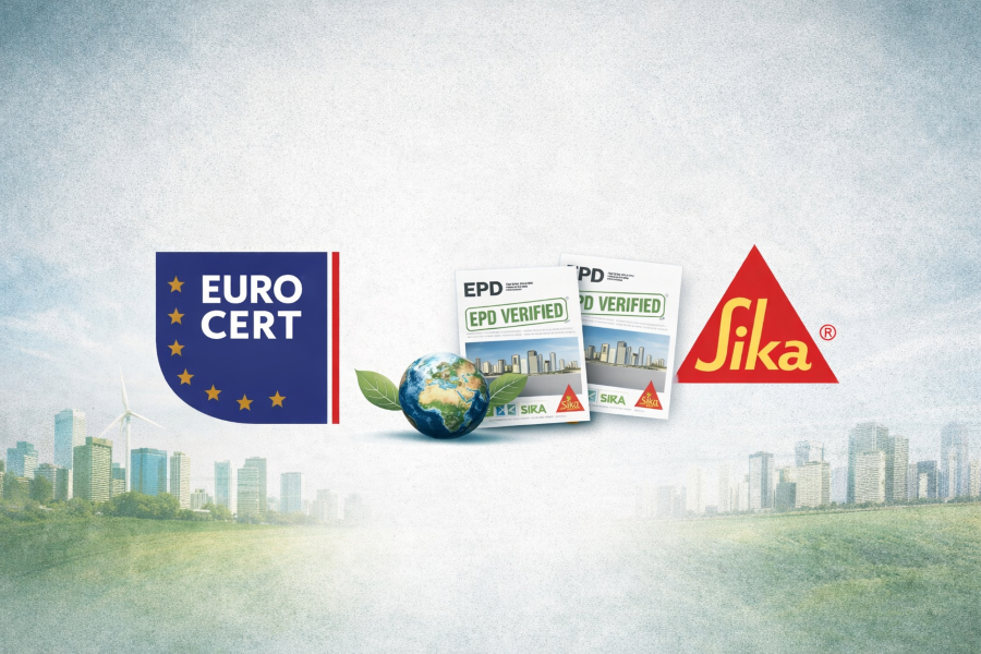 Περιβαλλοντική επαλήθευση της Sika Hellas από την Eurocert για τη σειρά προϊόντων Sika® Ucrete®