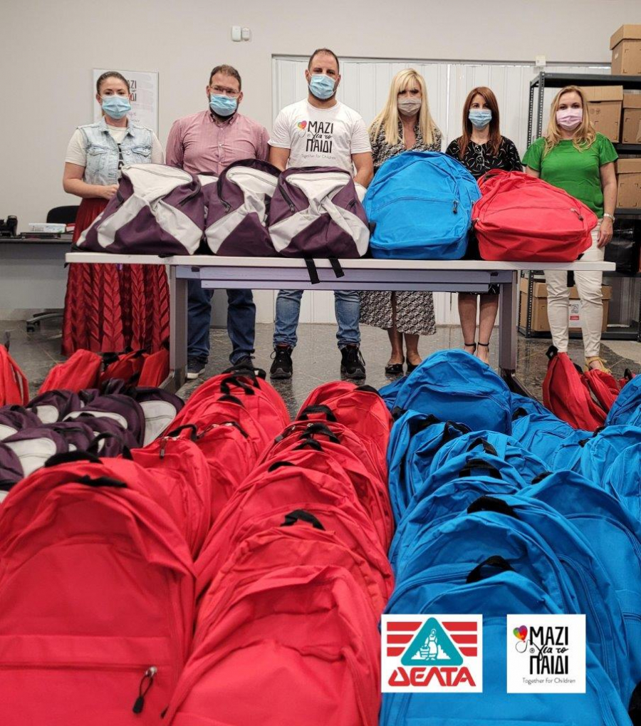 ΔΕΛΤΑ: 120 σχολικές τσάντες στην Ένωση «Μαζί για το Παιδί»