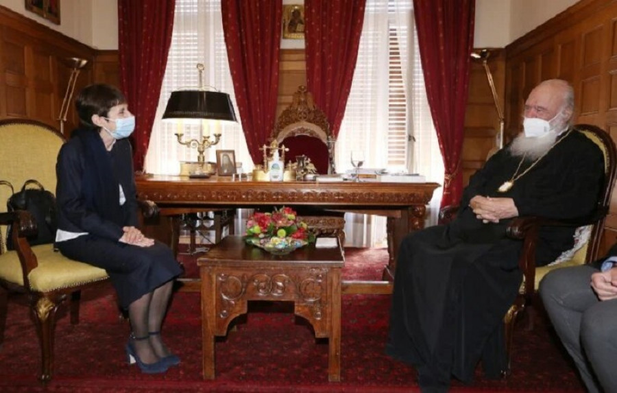 Τον Αρχιεπίσκοπο Ιερώνυμο επισκέφθηκε η νέα επικεφαλής του γραφείου Ύπατης Αρμοστείας του ΟΗΕ στην Ελλάδα