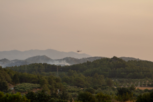 Ρόδος: Συνεχίζεται η μάχη για την κατάσβεση της πυρκαγιάς