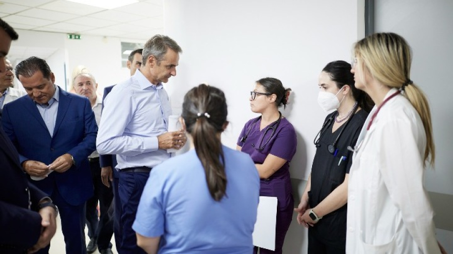 Στο Ιπποκράτειο ο Κ. Μητσοτάκης - Επιθεώρησε τα έργα αναβάθμισης του ΤΕΠ