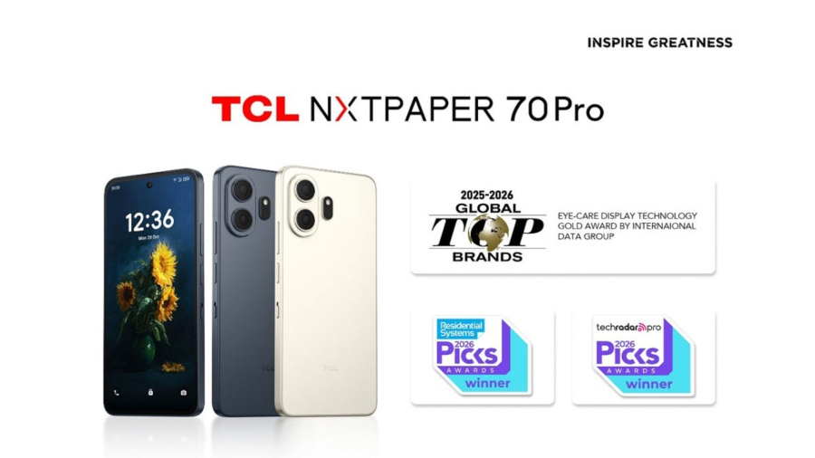 Το TCL NXTPAPER 70 Pro απέσπασε Χρυσό Βραβείο Eye-Care Display Technology