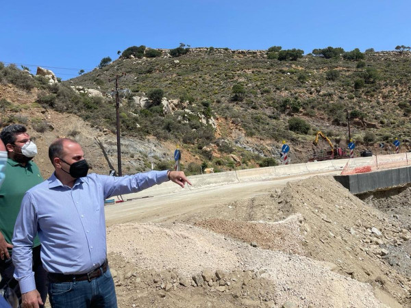 Επιθεώρηση Γ. Καραγιάννη στα έργα για τις κατολισθήσεις στην Κρήτη