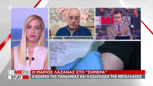 Λαζανάς: Αυξάνονται οι εισαγωγές ασθενών με κορονοϊό στα νοσοκομεία