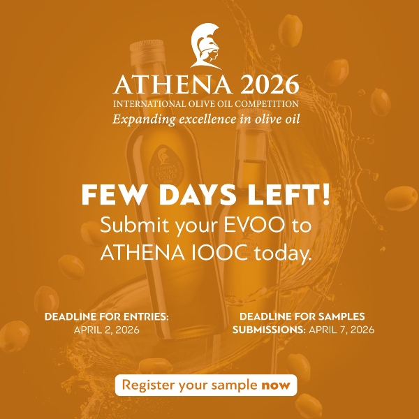 Στην Αθήνα ο 11ος Διεθνής Διαγωνισμός Ελαιολάδου «Athena IOOC»