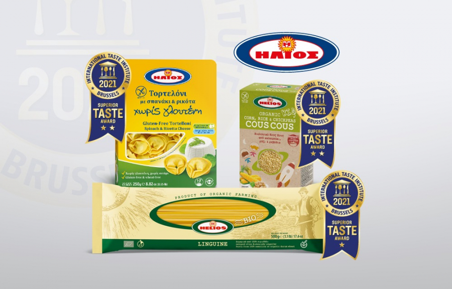 Χρυσά αστέρια Ανώτερης Γεύσης από το ΙΤΙ για την Βιομηχανία Ζυμαρικών ΗΛΙΟΣ