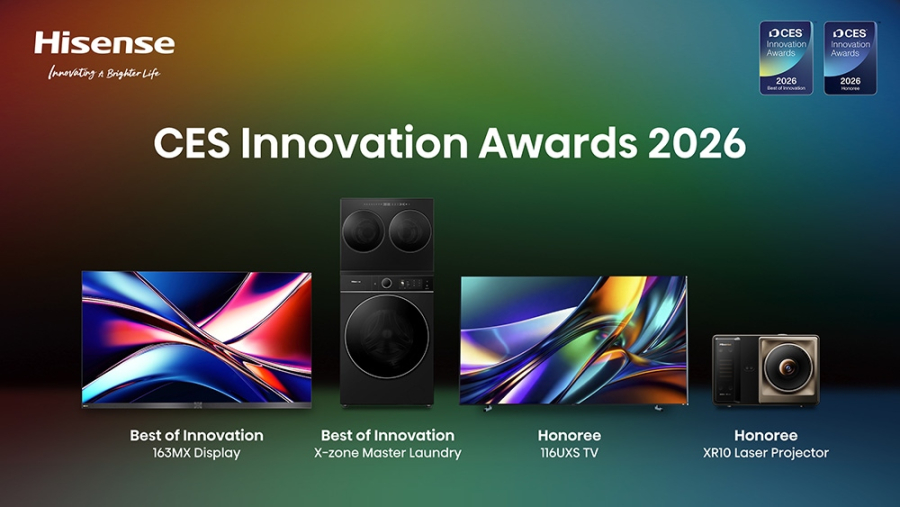 Hisense: Ξεχώρισε στα CES Awards 2026 με 58 διακρίσεις