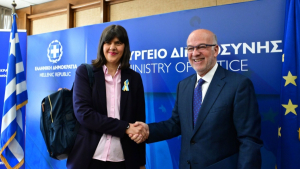 Ολοκληρώθηκε η επίσκεψη της επικεφαλής της Ευρωπαϊκής Εισαγγελίας Λ. Κοβέσι με τον Γ. Φλωρίδη