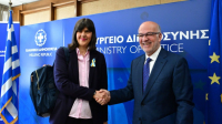 Ολοκληρώθηκε η επίσκεψη της επικεφαλής της Ευρωπαϊκής Εισαγγελίας Λ. Κοβέσι με τον Γ. Φλωρίδη