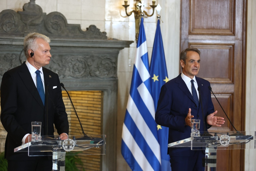 Συνάντηση Μητσοτάκη με τον Πρόεδρο της Λιθουανίας - Στο επίκεντρο ευρωπαϊκή άμυνα και ενεργειακή ασφάλεια