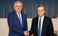 Συνάντηση υπουργού Ανάπτυξης Τ. Θεοδωρικάκου με τον Μ. Ντράγκι