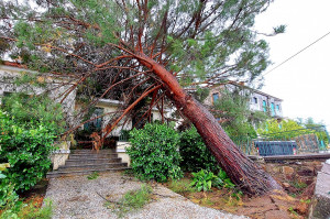 Έντονα καιρικά φαινόμενα στη δυτική Λέσβο