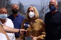 Φ. Γεννηματά: Επίσκεψη στην πυρόπληκτη Ηλεία