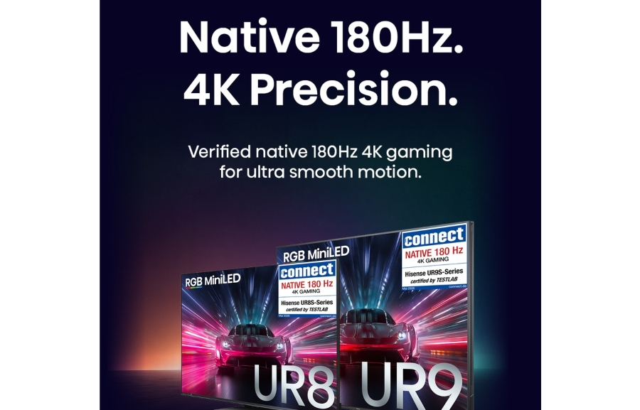Η Hisense αναβαθμίζει την εμπειρία θέασης με native 180Hz στις RGB MiniLED τηλεοράσεις