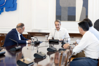 Συνάντηση του Κ. Μητσοτάκη με τον Στ. Αγγελούδη: «Θα έχουμε μία καινούργια ΔΕΘ το 2030»