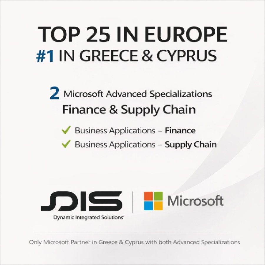 Η DIS στους Top 25 Microsoft Partners της Ευρώπης