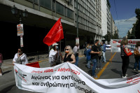 Ολοκληρώθηκε το συλλαλητήριο για την εργατική Πρωτομαγιά στο κέντρο της Αθήνας