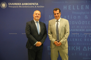 Συνάντηση Θ. Πλεύρη με τον πρέσβη του Ηνωμένου Βασιλείου στην Ελλάδα, Μάθιου Λοτζ