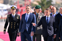 Στη φρεγάτα «Κίμων» ο πρωθυπουργός με τον Εμανουέλ Μακρόν