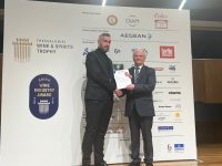 Ο Γιάννης Ανδριανός στην τελετή απονομής του 26ου διαγωνισμού «Thessaloniki Wine &amp; Spirits Trophy»