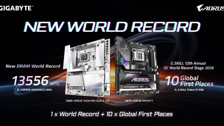 Η GIGABYTE πέτυχε παγκόσμιο ρεκόρ DDR5 μνήμης και 10 παγκόσμιες πρώτες θέσεις στο Overclocking