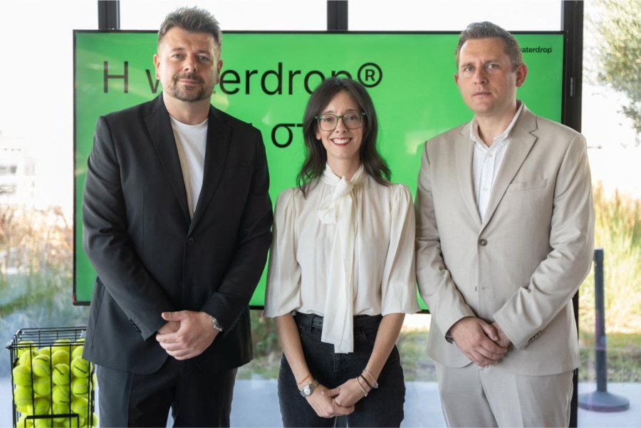 Dusan Bijelic Managing Director waterdrop®Adriatics,​ Marianthi Rontiri Country Manager Greece at waterdrop®,​ Sascha Braungart ​ Managing Director waterdrop®Adriatics