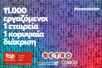 METRO AEBE (My market &amp; METRO Cash &amp; Carry): Top Employer και για το 2026