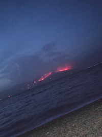 Ανεξέλεγκτη και η φωτιά στη Φωκίδα, έχει φθάσει στον Κορινθιακό κόλπο