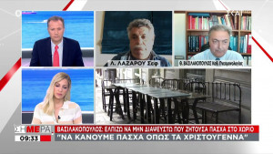 Βασιλακόπουλος: Κίνδυνος να εκτροχιαστεί η πανδημία αν δεν προσέξουμε το Πάσχα (vid)