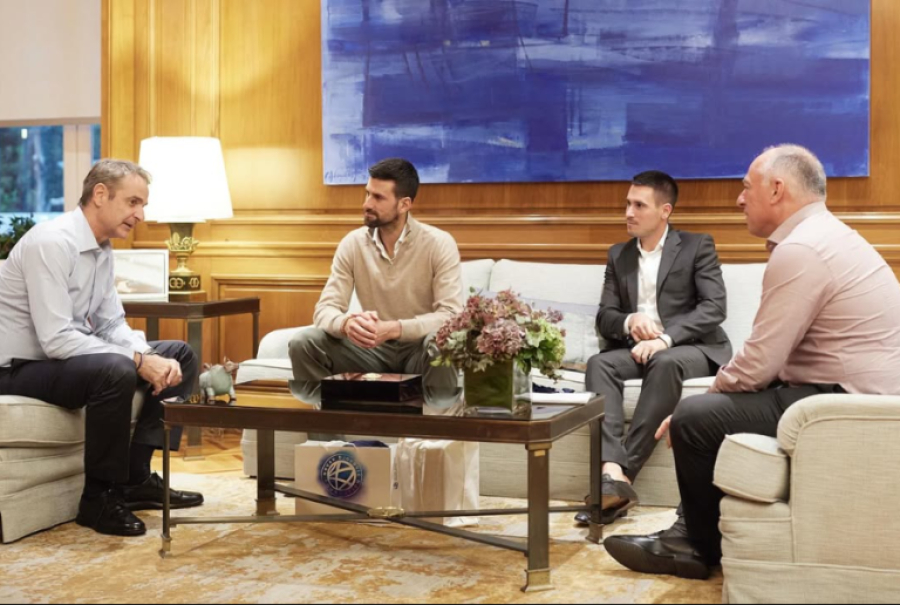 Τον τενίστα Νόβακ Τζόκοβιτς δεχθηκε στο Μέγαρο Μαξίμου ο πρωθυπουργός