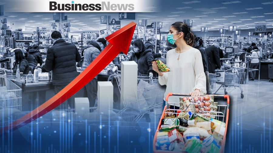 Στο 4,6% επιβράδυνε ο πληθωρισμός τον Μάρτιο αλλά με άνοδο 14,3% στα τρόφιμα
