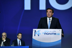 Σχοινάς στο 14ο Συνέδριο ΝΔ: Να στεκόμαστε απέναντι σε αυταρχικούς γείτονες, απολυταρχικούς δήθεν φίλους και λαϊκιστές των άκρων