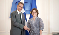 Συνάντηση Κ. Μητσοτάκη με την Ευρωπαία επίτροπο Περιβάλλοντος, Ανθεκτικότητας των Υδάτων και Ανταγωνιστικής Κυκλικής Οικονομίας